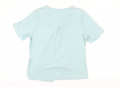 Womens UK Size 18 Honor Millburn Blue Basic T-Shirt