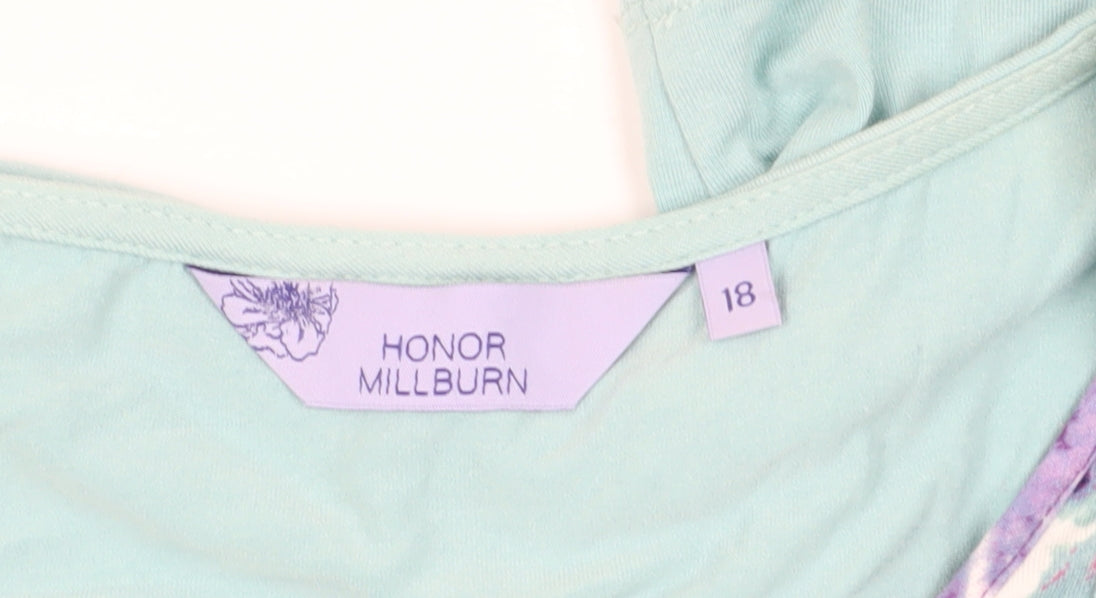 Womens UK Size 18 Honor Millburn Blue Basic T-Shirt
