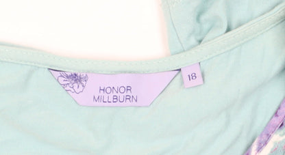 Womens UK Size 18 Honor Millburn Blue Basic T-Shirt