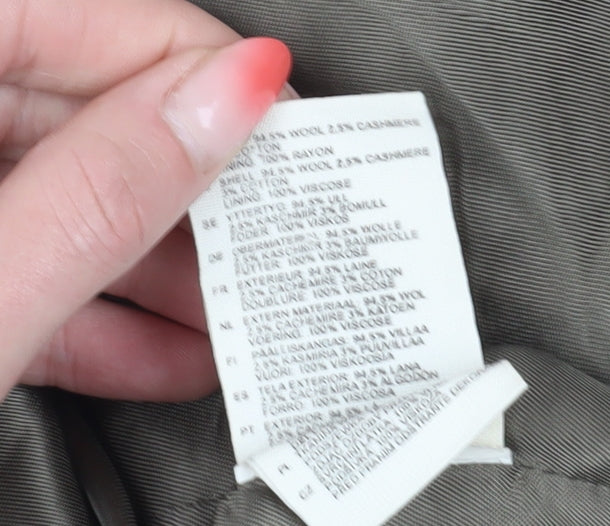 H&M Women's Brown Plaid Tailored Suit Jacket, Size 8