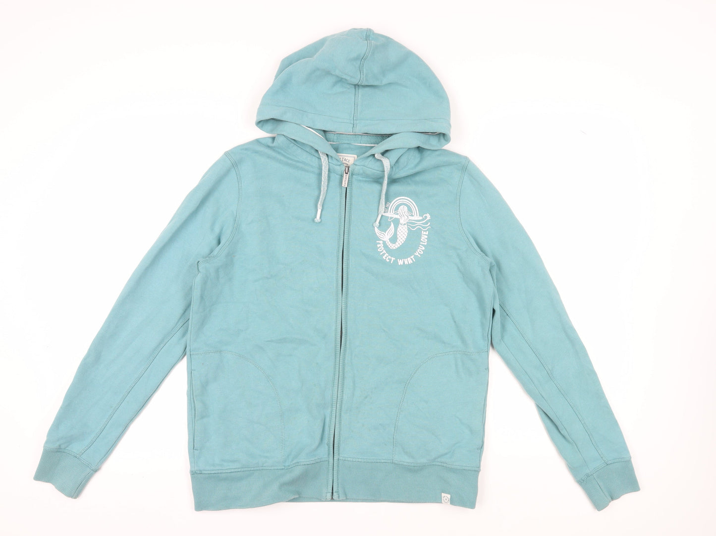 Mens UK Size M FatFace Blue Full Zip Hoodie