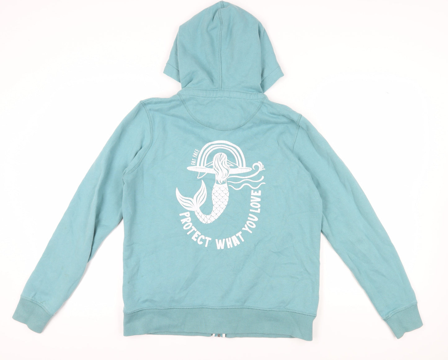 Mens UK Size M FatFace Blue Full Zip Hoodie