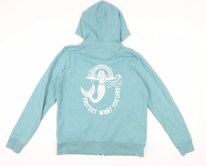 Mens UK Size M FatFace Blue Full Zip Hoodie