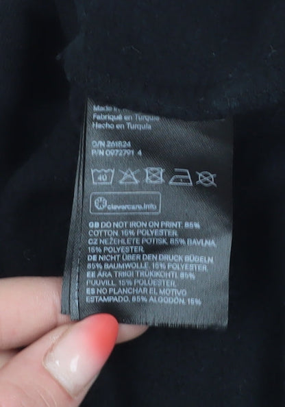 H&M Boys' Black Panther Pullover Hoodie, Black, Size 12