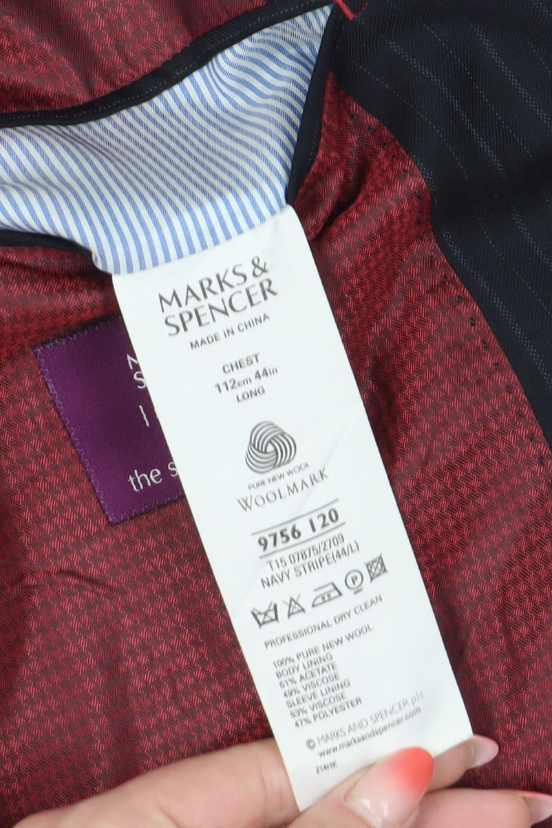 Mens UK Size 44 Marks and Spencer Regular Black Suit Jacket
