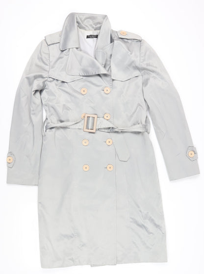 James Lakeland Women's Grey Trench Coat Size 18 Elegant