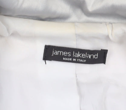 James Lakeland Women's Grey Trench Coat Size 18 Elegant