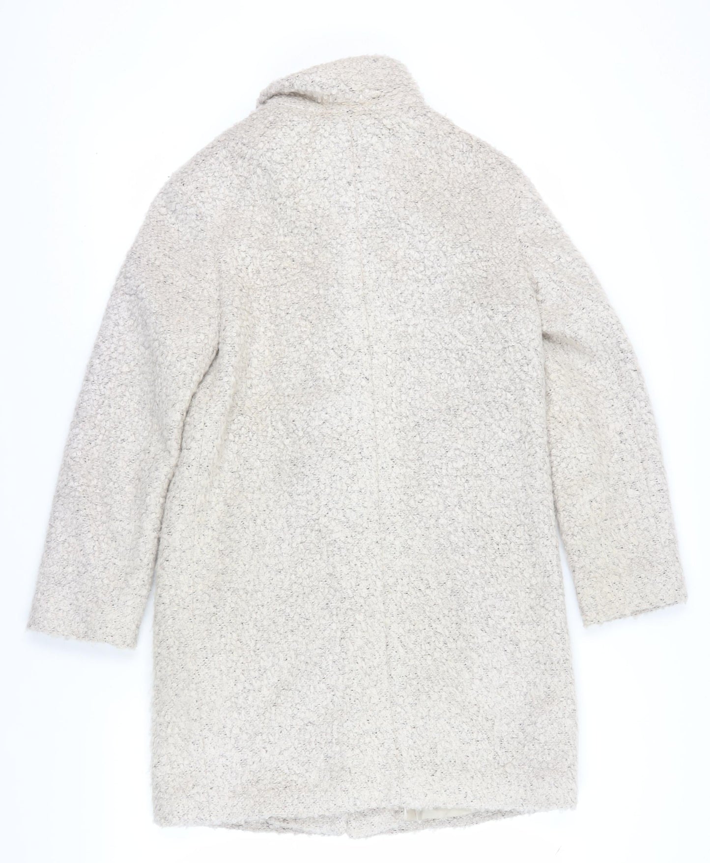 Womens UK Size 10 Betty Jackson Black Ivory Overcoat