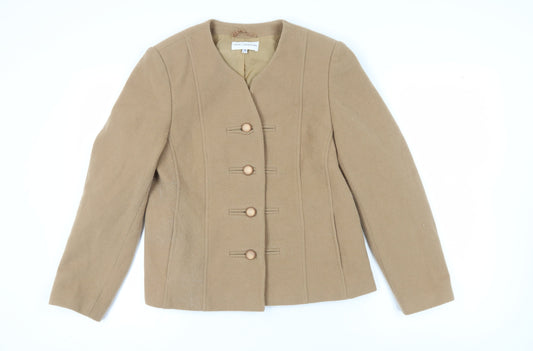 Womens UK Size 14 Gray & Osbourn Beige Basic Jacket
