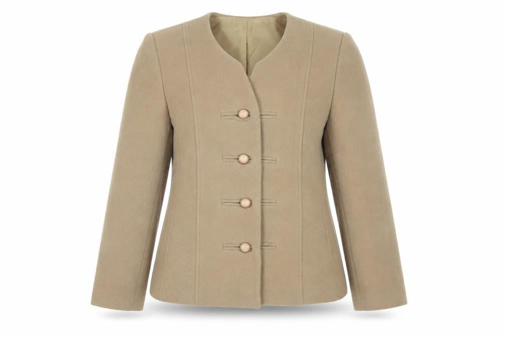 Womens UK Size 14 Gray & Osbourn Beige Basic Jacket