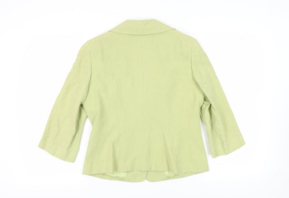 Kaliko Women's Green Blazer, Size 14, Shawl Collar, Lined