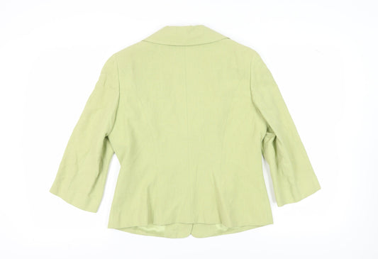 Kaliko Women's Green Blazer, Size 14, Shawl Collar, Lined