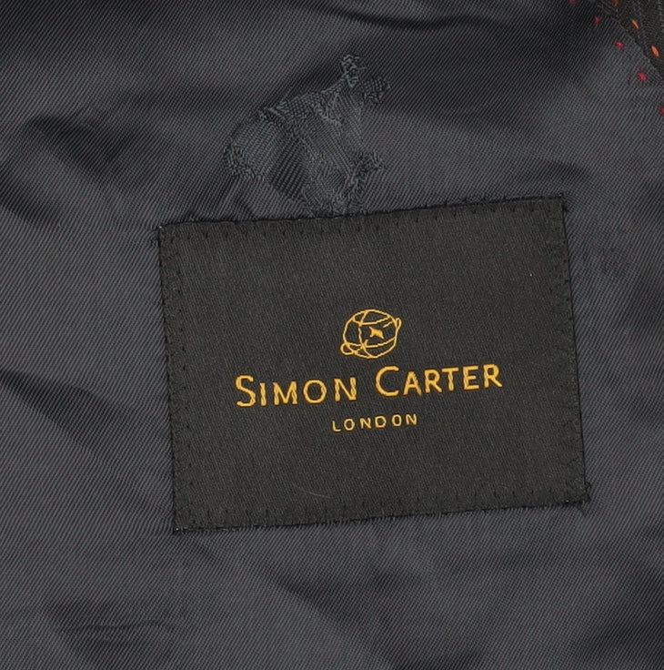 Mens UK Size 44 Simon Carter Regular Black Suit Jacket