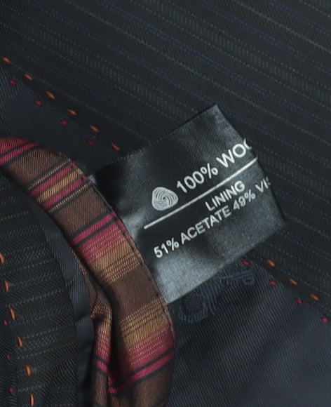 Mens UK Size 44 Simon Carter Regular Black Suit Jacket