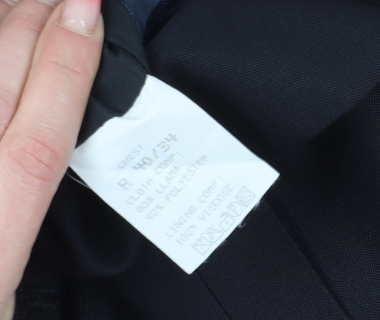 Mens UK Size 40 David Moss Regular Black Suit Jacket
