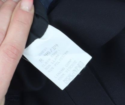Mens UK Size 40 David Moss Regular Black Suit Jacket