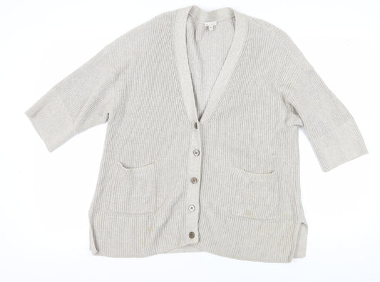 Gap Women's Beige Chunky-Knit Cardigan M/L