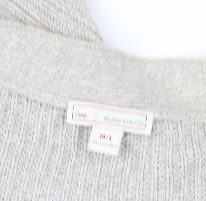 Gap Women's Beige Chunky-Knit Cardigan M/L