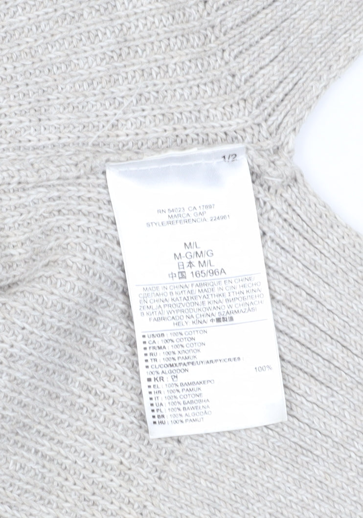 Gap Women's Beige Chunky-Knit Cardigan M/L