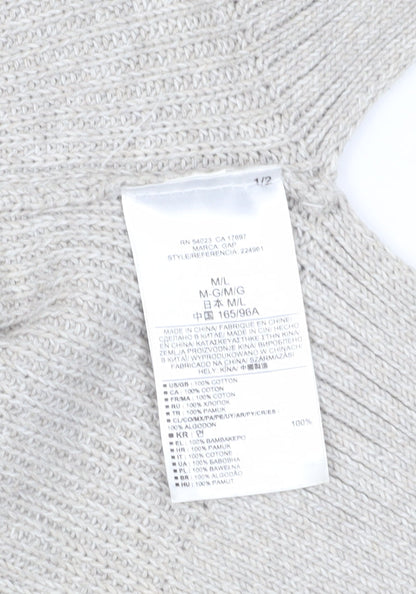 Gap Women's Beige Chunky-Knit Cardigan M/L