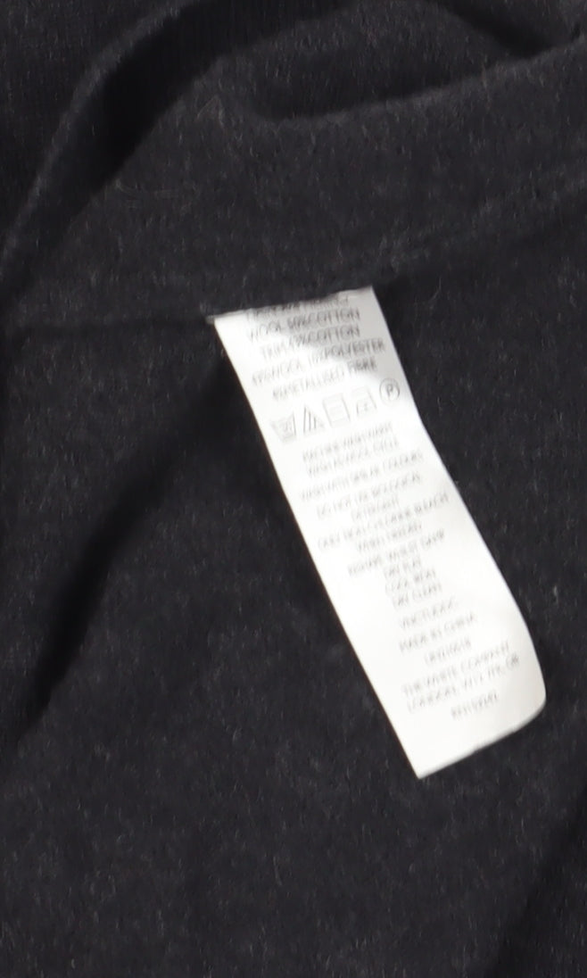 White Label Women's Black V-Neck Shift Dress Size 16