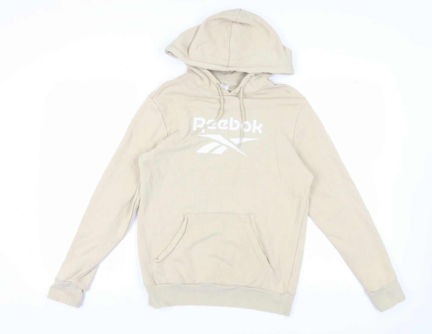 Mens UK Size S Reebok Beige Pullover Hoodie