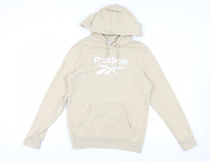 Mens UK Size S Reebok Beige Pullover Hoodie