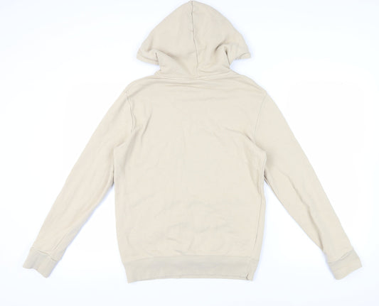 Mens UK Size S Reebok Beige Pullover Hoodie