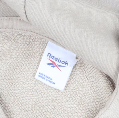 Mens UK Size S Reebok Beige Pullover Hoodie
