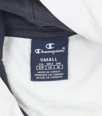 Mens UK Size S Champion White Pullover Hoodie