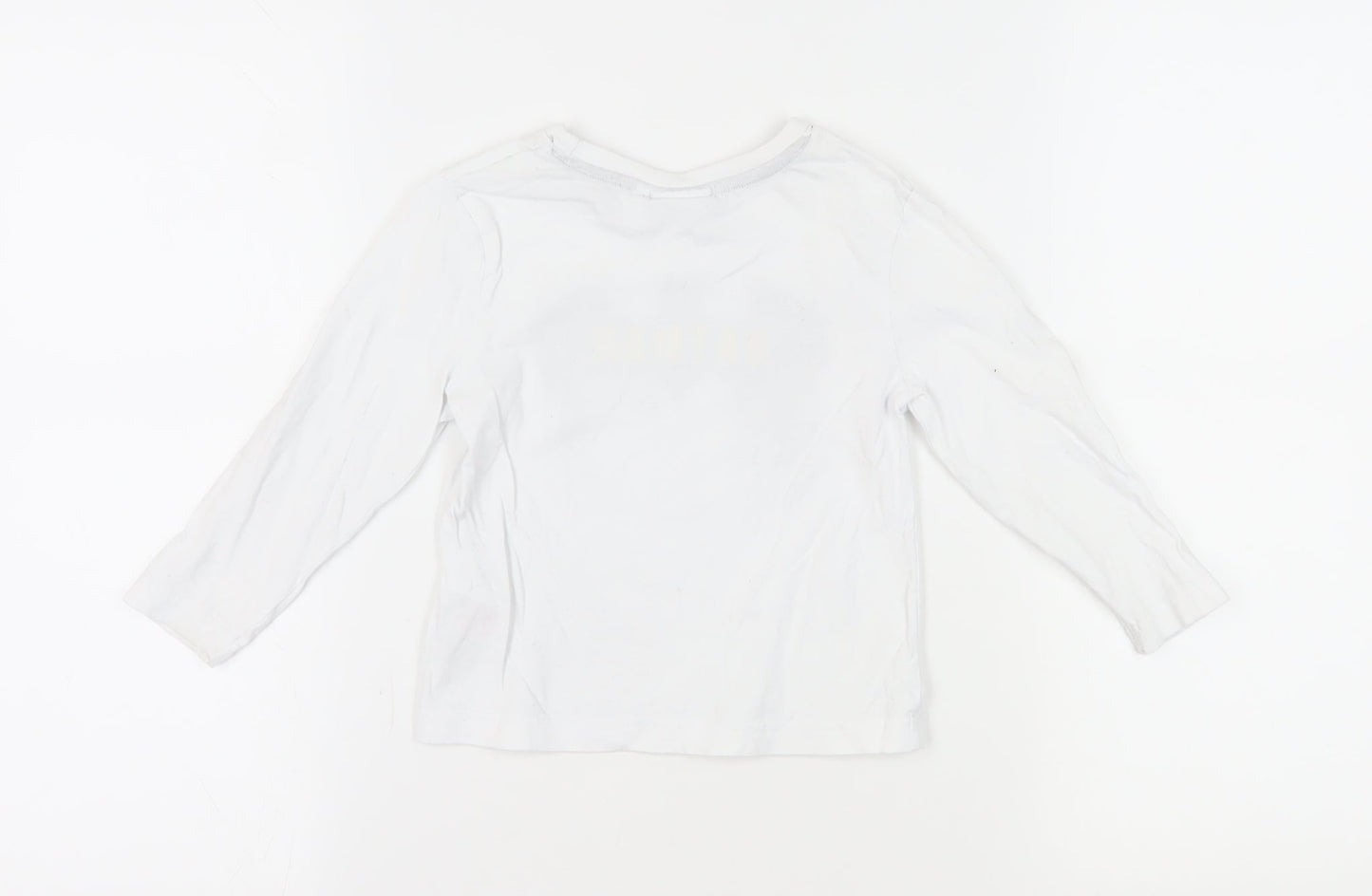 Batman Boys White Long Sleeve T-Shirt 2-3 Years Graphic Print