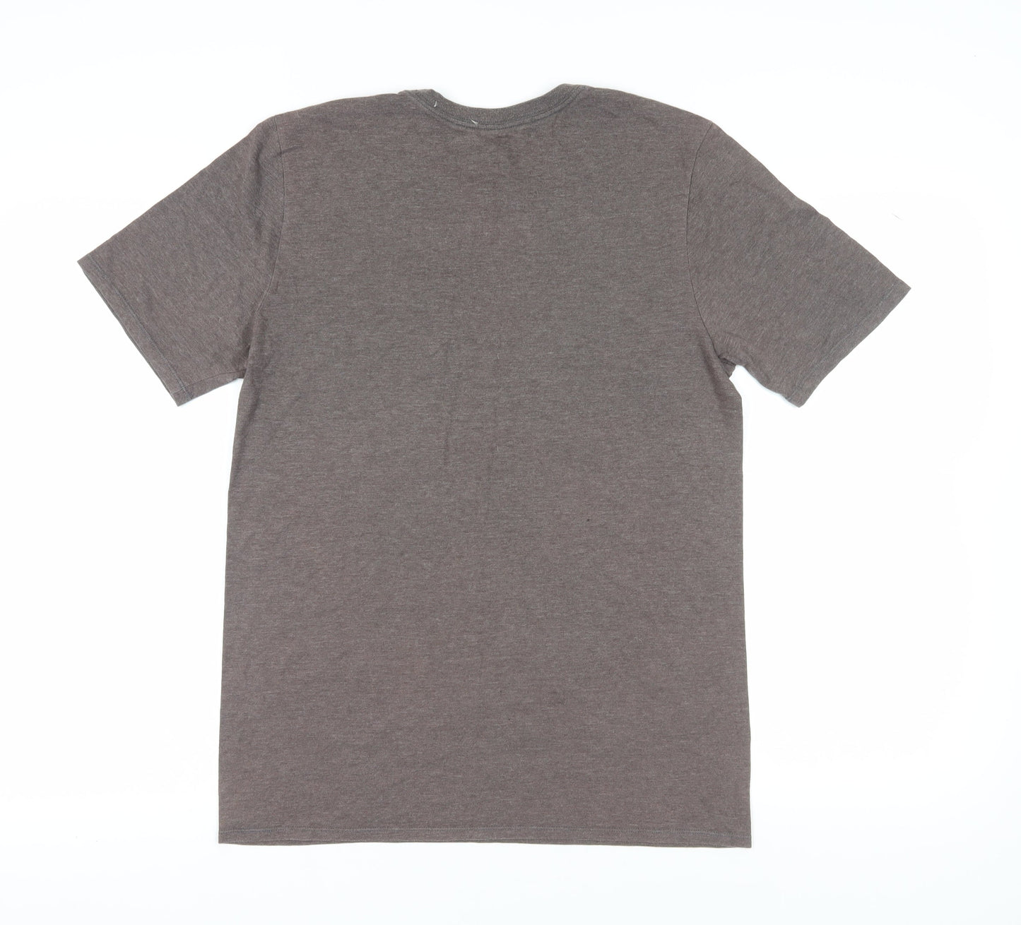 Nike Men's Brown Crew Neck Logo T-Shirt - Medium