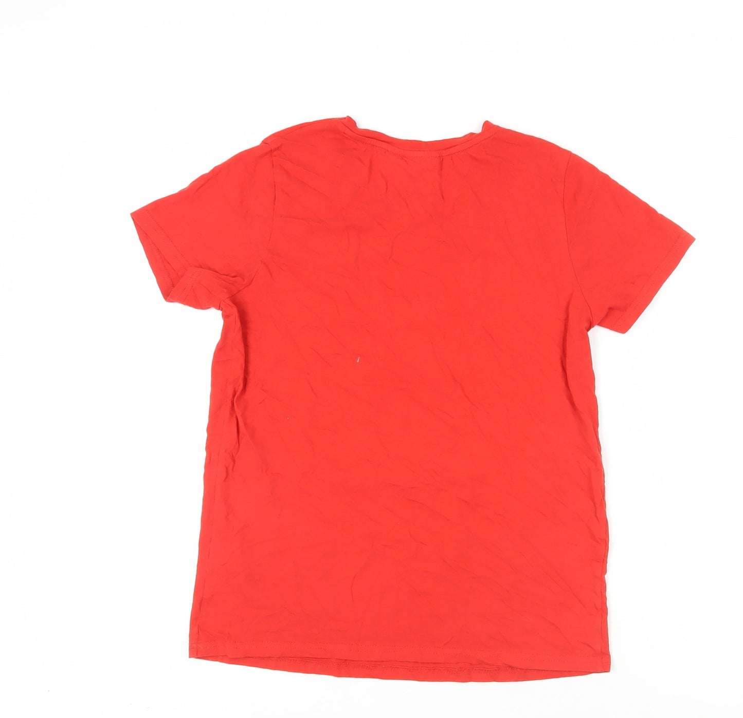 Unisex Adults UK Size XS Friends Red Basic T-Shirt