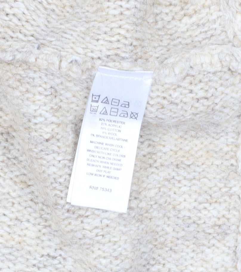 Womens UK Size L Jessica Simpson Beige Pullover Jumper