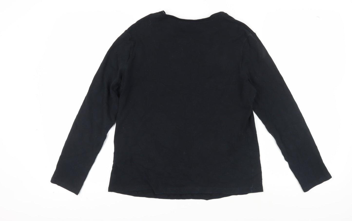 Womens UK Size M Tezenis Black Basic T-Shirt