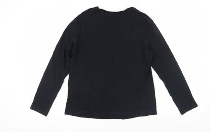 Womens UK Size M Tezenis Black Basic T-Shirt