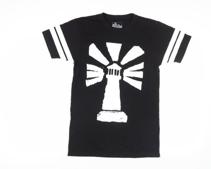 Sumerian Men's Black Graphic Print T-Shirt (S)