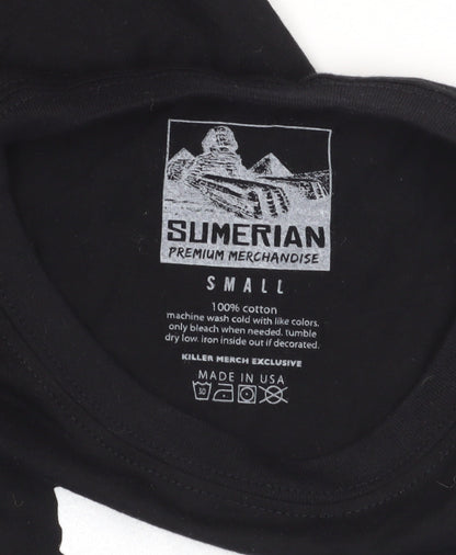 Sumerian Men's Black Graphic Print T-Shirt (S)