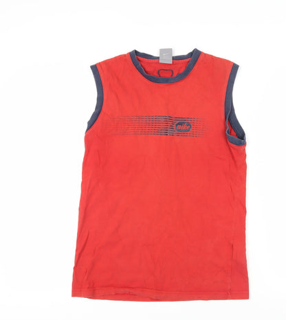 Nike Men's Red Sleeveless T-Shirt, Size 36/38