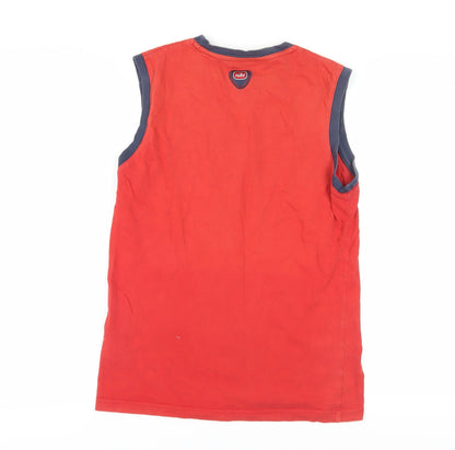Nike Men's Red Sleeveless T-Shirt, Size 36/38