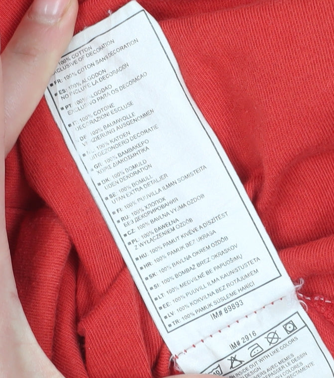 Nike Men's Red Sleeveless T-Shirt, Size 36/38