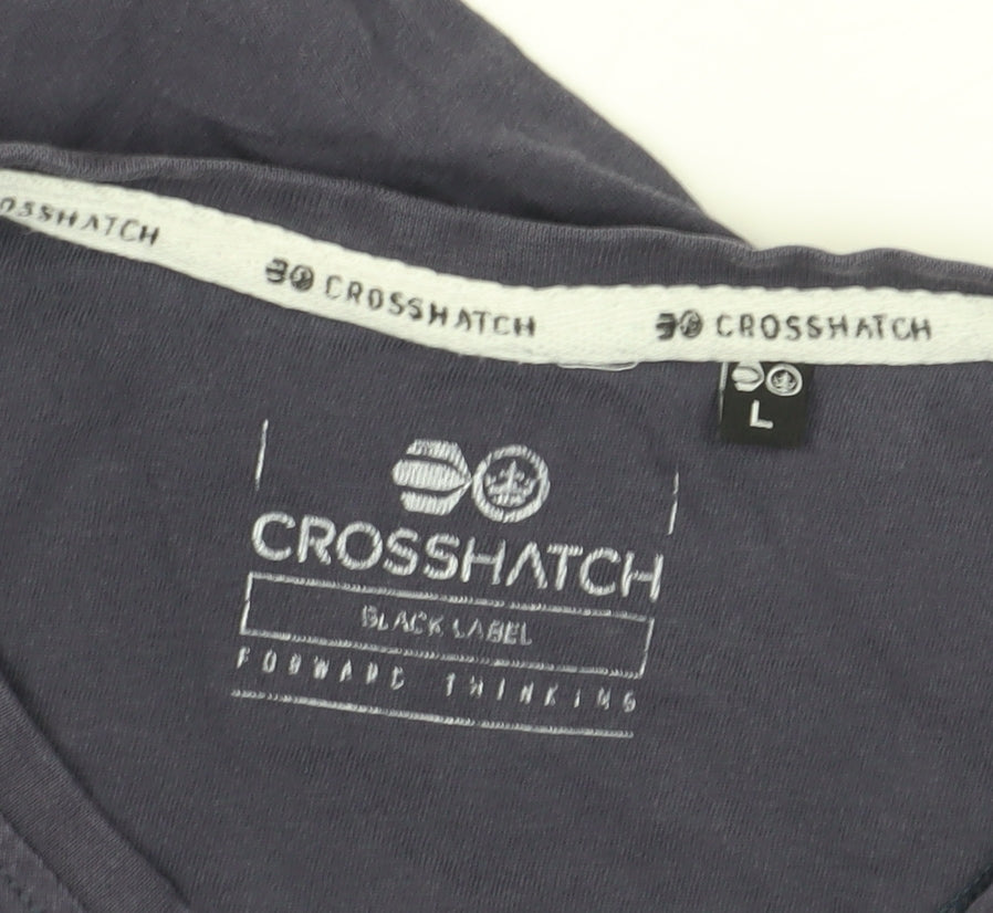Mens UK Size L Crosshatch Blue  T-Shirt