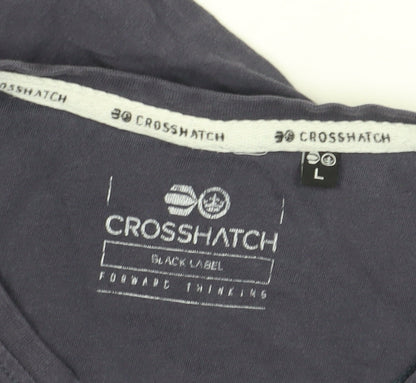 Mens UK Size L Crosshatch Blue  T-Shirt