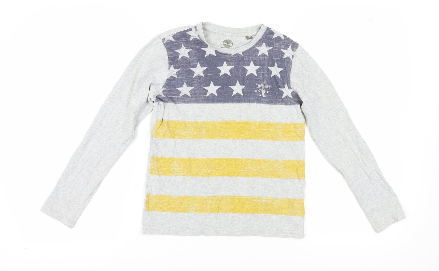 Timberland Boys Grey Graphic Print Long Sleeve T-Shirt 12 Years