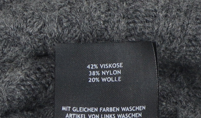 TOG24 Men's Grey Cable-Knit Pullover Jumper, M