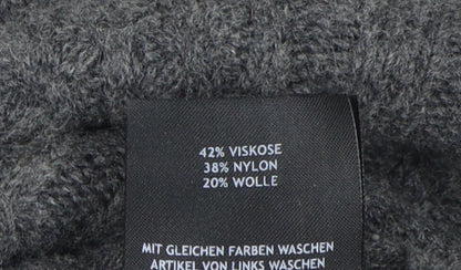 TOG24 Men's Grey Cable-Knit Pullover Jumper, M