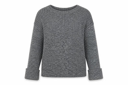 Womens UK Size S Pieces Grey Wrap Jumper