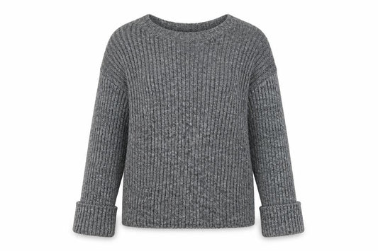 Womens UK Size S Pieces Grey Wrap Jumper