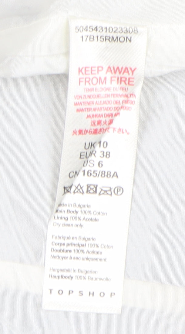 Womens UK Size 10 Topshop Grey Basic Jacket