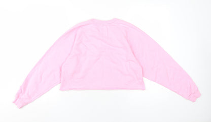 Womens UK Size S Pull & Bear Pink Pullover Sweatshirt